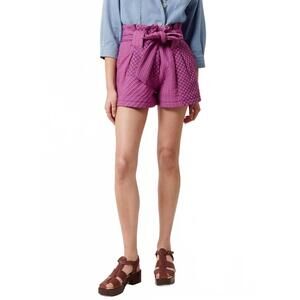 NEW SESSUN jollino high rise shorts in purple plum